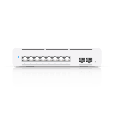 USW Pro XG 8 PoE Switch PoE++ Capa 3 Etherlighting™ de 8 Puertos 10GbE (Todos PoE++) y 2 Puertos SFP+ con Disponibilidad PoE de 155W