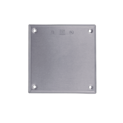 [TC-04-18] Tapa cuadrada ciega de aluminio para caja cuadrada.