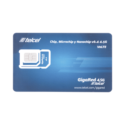 SIM WisperNet 10 GB mensual para dispositivos móviles 3G/4G (Telcel) 1 año de servicio (solo datos)