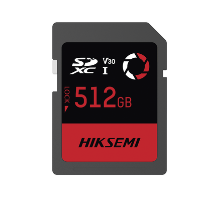 [HS-SD-E30/512G] Memoria SD / Clase 10 de 512 GB / Especializada Para Drones Comerciales, Cámaras de Fotografía y Video  / 180 MB/s Lectura / 150 MB/s Escritura