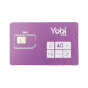 SIM Yobi para dispositivos móviles 3G/4G con recarga de 5GB cada mes durante 1 año de servicio (solo datos)