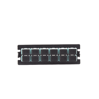[LP-FO-S12-MM] Placa Acopladora para Distribuidor de Fibra Óptica LP-ODF-8024, Incluye 12 Acopladores SC Simplex para Fibra Multimodo (12 Fibras)