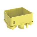 Tapa con 2 Salidas a Tubo de 1.5in (38mm), Para uso con Canaletas 4X4 FiberRunner™, Color Amarillo
