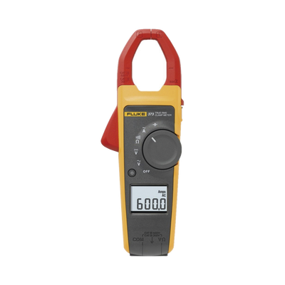 [FLUKE-373] Amperímetro de Gancho 600A TRMS CA. Medición con Puntas de Prueba de Tensión CA/CC, Capacitancia, Continuidad y Resistencia.