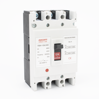 [FEM11253P100A] Protección Térmica/ Interruptor 3P, 100A,  Corriente Alterna  690 V CA Trifásica.