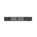 Switch L2 Administrable PoE con 16 Puertos Gigabit PoE 802.3 AF/AT + 2 SFP para fibra 1Gb, Gestión Gratuita Desde la Nube, 240 Watts
