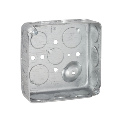 [HUB-192] Caja Cuadrada 4 x 4"/ Profundidad 1- 1/2"/ Cuenta con 11 Entradas de 1/2" y 6 de 3/4"..