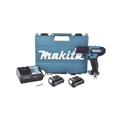 [HP-333-DWYE] Taladro inalámbrico Percutor de 12 V, 3/8 de 0-450 0-1700 RPM, incluye 2 batería LI-ION de 1.5 AH, Cargador y Maletín