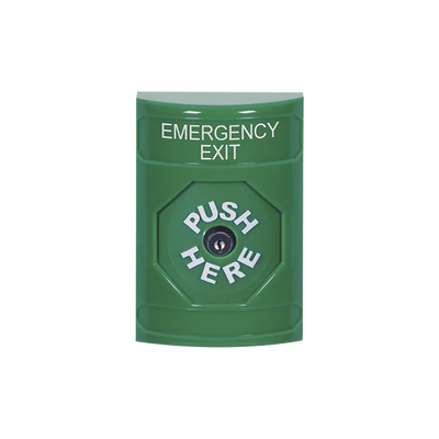 [SS2-100-EX-EN] Botón de Salida de Emergencia, Texto en Inglés, Restablecimiento con Llave