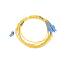 Jumper de Fibra Óptica Monomodo 9/125 LC/UPC-SC/UPC, PVC, 2.0 mm, Dúplex, Amarillo, 3 Metros (9.84 Pies)