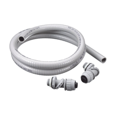 [HUB-PS0-5GY-KIT] Kit de 6 pies de Tubería Liquidtight PolyTuff  y 2 Conectores Rectos de 1/2".