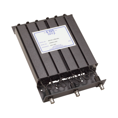 [65316-1/MC(5G)] Duplexer Compacto de Rechazo de Banda, 440-490 MHz, 4.6 a 6 MHz Sep. Tx-Rx, 50 Watt, BNC Hembra.