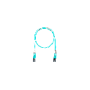 Jumper de Fibra Optica Multimodo 50/125 OM4, LC-LC Duplex, OFNR (Riser), Color Aqua, 2.44 Metros (8 Pies)