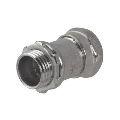 [HUB-2905] Conector Recto Compresión de Acero Galvanizado para Pared Delgada de 1 1/4".