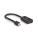 Convertidor Mini Display Port a HDMI / 4K@30Hz / Thunderbolt / Blindaje Interno Múltiple / Carcasa ABS / Longitud de 25 cm (9.84 pulgadas)
