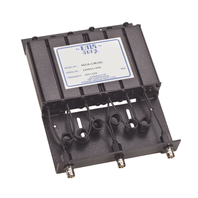 [64316-1/MC(5B)] Duplexer Compacto de Rechazo de Banda, 150-160 MHz, 4.6 a 6 MHz Sep. Tx-Rx, 50 Watt, BNC Hembra.