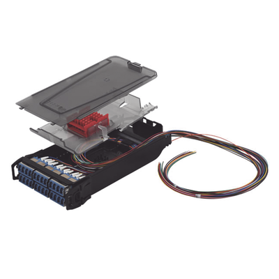[LVS24-LSUARAB1A] Cassette para Empalme (Fusión) LightVerse, Hasta 24 Fibras, Conectores LC/UPC Shuttered, para Fibra Monomodo, 900um, 1 Metro (3.28 Pies)