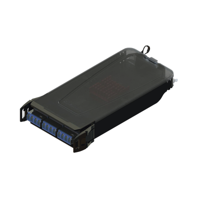 [LVS12-LSUALAB1A] Cassette para Empalme (Fusión) LightVerse, Hasta 12 Fibras, Conectores LC/UPC Shuttered, para Fibra Monomodo, 900um, 1 Metro (3.28 Pies)