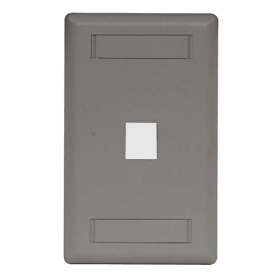 [HUB-IFP-11O-W] PLACA D/MONTAJE A PARED P/JACK 1 PUERTO C/BLANCO.