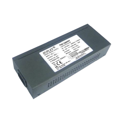 Inyector Super Hi-PoE / 55 Vcc / 75 Watts / Para Domos HIKVISION PTZ / IP (-AE / DE) / Soporta 802.3 af / at