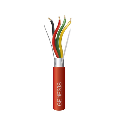 [4607-1004] Carrete de 305 Metros (1000 Pies) de Alambre / 4 x 16 AWG / Blindado / Plenum / Tipo FPLP / Color Rojo / Para Aplicaciones en Sistemas de Detección de Incendio y Sistemas de Evacuación