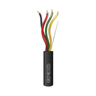 [4157-1008] Carrete de Cable 305 Metros (1000 Pies) / 4 x 18 AWG / Cable Direct Burial / Para Uso en Intemperie / Uso en Aplicaciones en Sistemas de Detección de Incendio, Sistemas de Evacuación, Control de Acceso