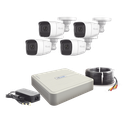 (MICRÓFONO Integrado) Kit TurboHD 1080p Lite / DVR 4 canales / Audio por Coaxitron / 4 Cámaras Bala de Policarbonato con Micrófono Integrado