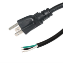 Cable de Alimentación Eléctrica para 120-240 Vca | 1.8 Metros (5.91 Pies) | 3 Fases | Cables Libres