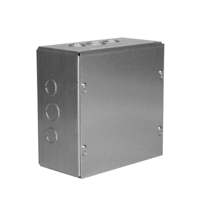 [HUB-SC-0808-04G] Caja Extra Grande 8" x 8" x 4"/ Profundidad 4"/Entradas Laterales-Finales 2 Entradas de 1/2"- 3/4" y 1 Entrada de 3/4" - 1" / Incluye tapa.