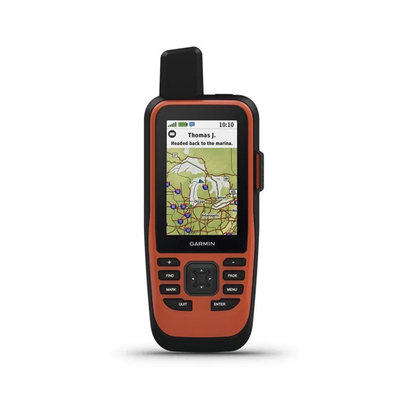 GPS Portátil GPSMAP® 86i / Pantalla TFT Transflectiva de 3" / Resolución 240 x 400 píxeles / Batería de Ion Litio con Autonomía de 35 Horas / Memoria de 16 GB / Compatible con NMEA 0183 y microUSB / Brújula electrónica de 3 ejes / IPX7 / MIL-STD-8