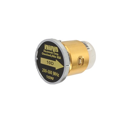 [10D] Elemento de 10 Watt en linea 7/8" para Wattmetro BIRD 43 en Rango de Frecuencia de 200 a 500 MHz.