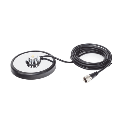 [1240] Montaje magnetico para antenas de 3/4" (Nmo), 5 m de cable RG-58A/U, conector UHF (PL-259) macho, diámetro de 5"