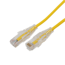 Cable de Parcheo Slim UTP Cat6A - 2 Metros (6.56 Pies) Amarillo, Diámetro Reducido (28 AWG)