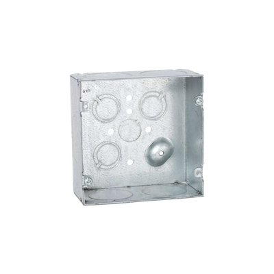 [HUB-259] Caja Cuadrada 4 11/16 x 4 11/16"/ Profundidad 2- 1/8"/ Cuenta con 6 Entrada de 1 1/4"/ 1 Entrada de 1/2" / 3 TKO (1/2"-3/4").