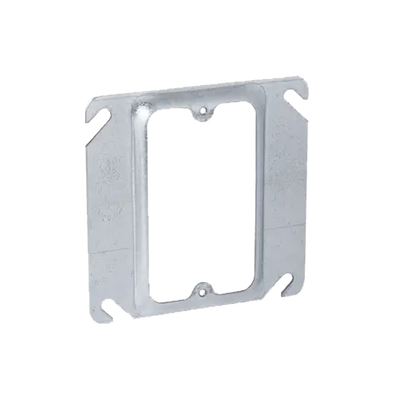 [HUB-771] Sobretapa Cuadrada de 4" de Acero Galvanizado con realce de 1/4".
