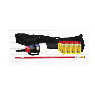 [SOLO-810-KIT] Kit De Prueba De Detectores De Humo, Incluye Extension Telescópica SOLO-101 1.2 m, Dispensador SOLO-330 4", 12 Latas De Humo M8 y Bolsa De Transporte SOLO-604
