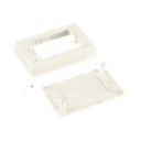 Caja de Pared Superficial Sencilla, de Dos Piezas, Uso Universal con Placas de Pared, Color Blanco