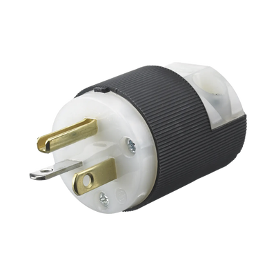[HUB-HBL5366C] Clavija Entrada Recta/ 20 A 125 V/ 2 Polos 3 Hilos/ Nema 5-20 P/ Grado Industrial- Comercial.