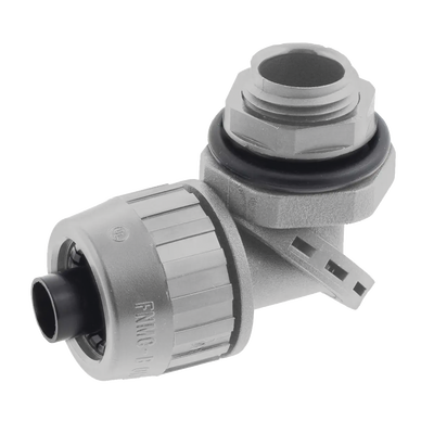 [HUB-PS0509-NGY] Conector Multi Posición de Nylon de 1/2" para Tubería Liquidtight Polytuff.