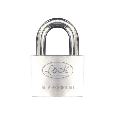 [SYS-LCA-C40] Candado de hierro alta seguridad con llave de disco/ Acabado Cromado/ Llaves Abloy/ Medida de Horquilla 34 mm.