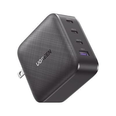 [70773] Cargador de 65W con Tecnología GaN II | 4 Puertos de Carga Rápida | 3 USB-C | 1 USB-A | Distribución Automática de Energía  | Tecnología de Protección Térmica | Optimiza la Experiencia de Carga | Enc