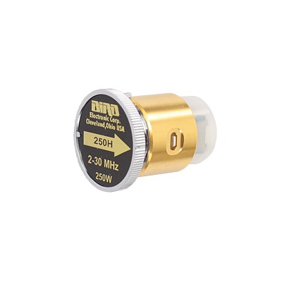 [250H] Elemento de 250 Watt en linea 7/8" para Wattmetro BIRD 43 en Rango de Frecuencia de 2 a 30 MHz.