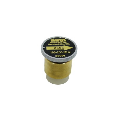 [250C] Elemento de 250 Watt en linea 7/8" para Wattmetro BIRD 43 en Rango de Frecuencia de 100 a 250 MHz.