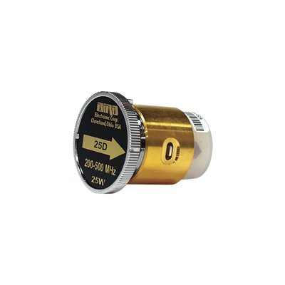 [25D] Elemento de 25 Watt en linea 7/8" para Wattmetro BIRD 43 en Rango de Frecuencia de 200 a 500 MHz.