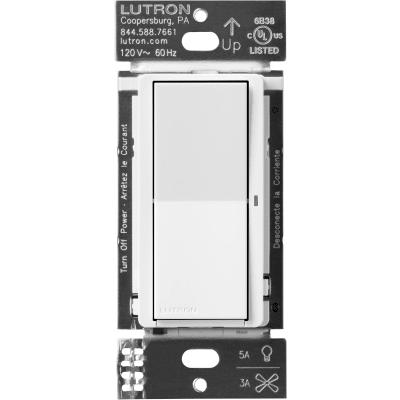 [DVRF5NSWH] (Caseta Wireless) Interruptor Inteligente On/Off, requiere cable neutro. 5A, /120V