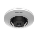 Mini Fisheye IP 5 Megapixel / Panorámica 180° - 360° / 8 mts IR / Interior / PoE / HEOP / ACUSENSE / Detección Facial / Microfono Integrado