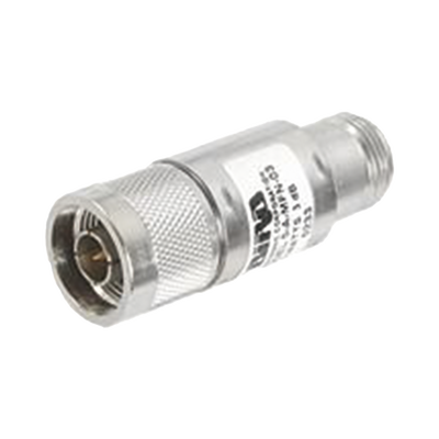[2AMFN-01] Atenuador en Línea de 1 dB, 2 Watt Máximo, DC-4 GHz, Conectores N Macho-Hembra.