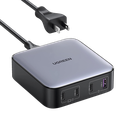 Cargador de Escritorio de 100W | 4 Puertos de Carga Rápida | 3 USB-C | 1 USB-A | Tecnología GaN II +SIC | Power Delivery 3.0 | Quick Charge 4.0 | Chip Confiable y Carga Inteligente | Optimiza la Experiencia de Carga