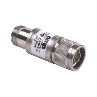 [2AMFN-30] Atenuador en Línea de 30 dB, 2 W. Máximo, CD-4 GHz, Conectores N Macho-Hembra.