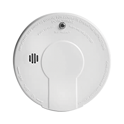 [I12040-1] Alarma de Humo por Ionización AC Interconectable / Hasta 24 Dispositivos / Respaldo de Batería 9V / Función HUSH para Silenciar Falsas Alarmas / LED Indicadores Rojo y Verde / Cumple NFPA 72 / Para Hogares y Empresas Pequeñas